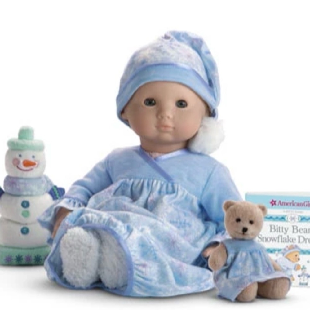 Bitty Baby American Girl doll let us snow snuggle set